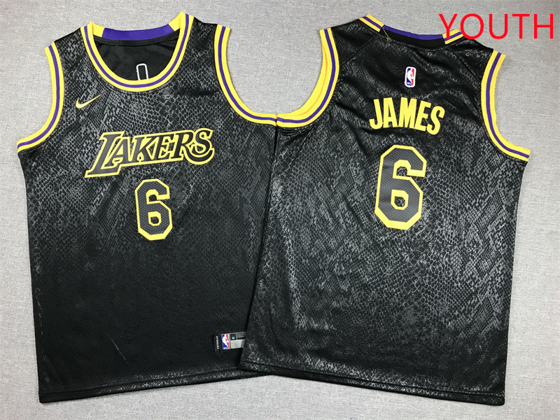Youth Los Angeles Lakers #6 James Black Nike 2025 NBA Jersey style 1->youth nba jersey->Youth Jersey